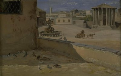 Det såkaldte Vesta-tempel i Rom af Theodor Philipsen