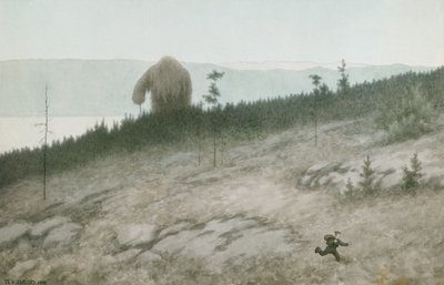 Askedreng og trolden af Theodor Kittelsen