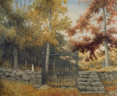 Kirkegården ved Bråtebakken af Theodor Kittelsen