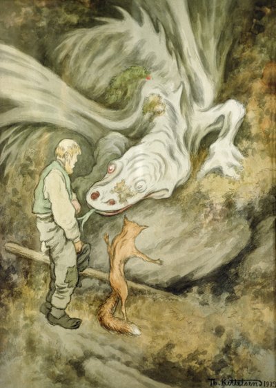 Verden betaler ikke anderledes min kære drage af Theodor Kittelsen