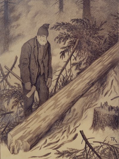 Vintervej af Theodor Kittelsen