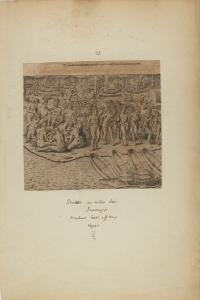 De Iss qui Acciderunt in Reditu Post Comestum Illud Mancipium. (fra bogen Americae, del tre) af Theodor de Bry