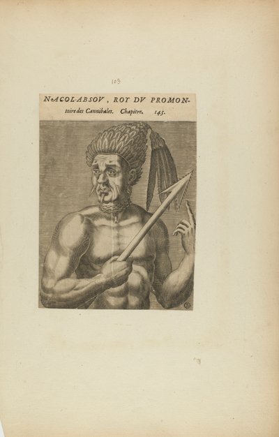 Nacol-Absov, Roi Du Promon-/toire des.... (fra bogen Les Vrais Pourtraits et Vies des Hommes Illustres) af Theodor de Bry