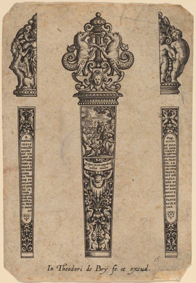 Ornament til knivskaft af Theodor de Bry