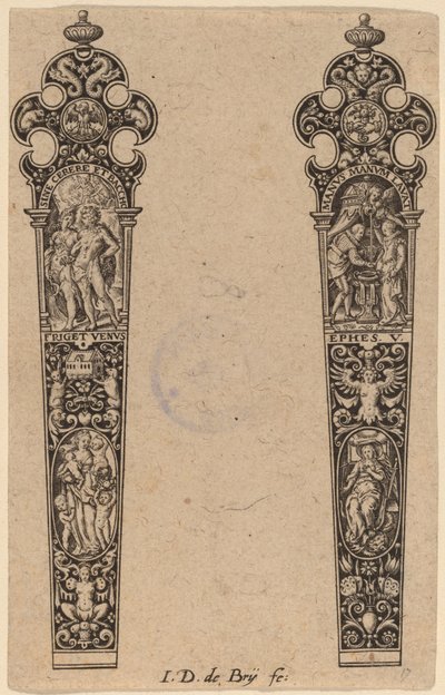 Ornament til knivskaft af Theodor de Bry