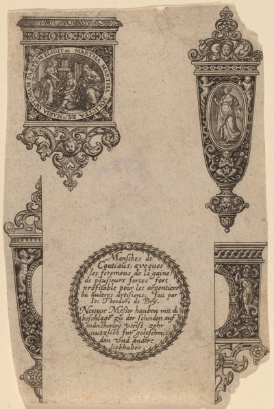 Ornament til knivskaft af Theodor de Bry