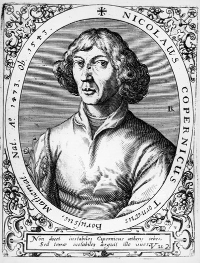 Portræt af Mikolaj Kopernik kendt som Nicolaus Copernicus (Torun af Theodor de Bry