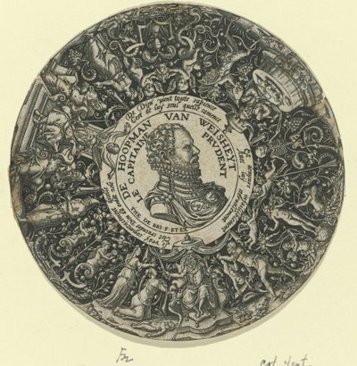 Portræt af William I, Prins af Orange De Hoopman van Weisheyt / Le Capitaine Prudent (titel på objekt) af Theodor de Bry