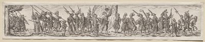 Soldater i marts af Theodor de Bry