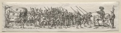 Soldater i marts af Theodor de Bry