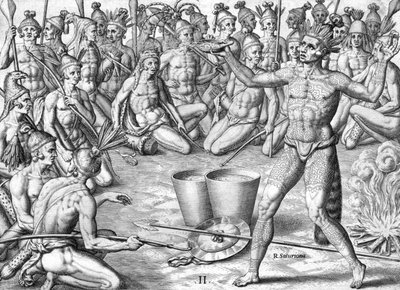 Timucua-indianernes ceremoni af Theodor de Bry