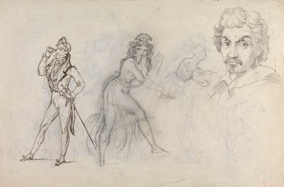Ark med skitser af Theodor von Holst