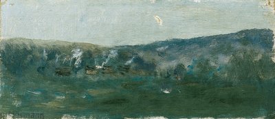 Bakket landskab med halvmåne af Theodor von Hormann