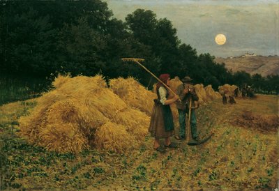 Måneopgang efter høst I af Theodor von Hormann