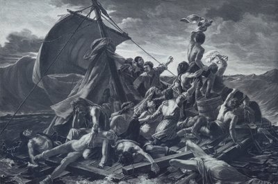 Medusas flåde (litho) af Theodore (after) Gericault
