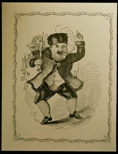 Julemandens illustration til et digt af Clement C. Moore, 1848 af Theodore C. Boyd