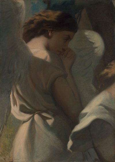 En engel, der beder i Olivenhaven af Théodore Chassériau