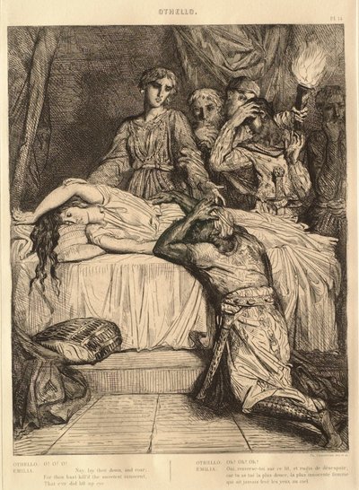 Othello-suite: nr. 14 (5. akt, 2. scene) af Théodore Chassériau