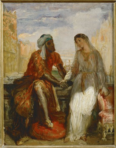 Othello og Desdemona i Venedig ... af Théodore Chassériau
