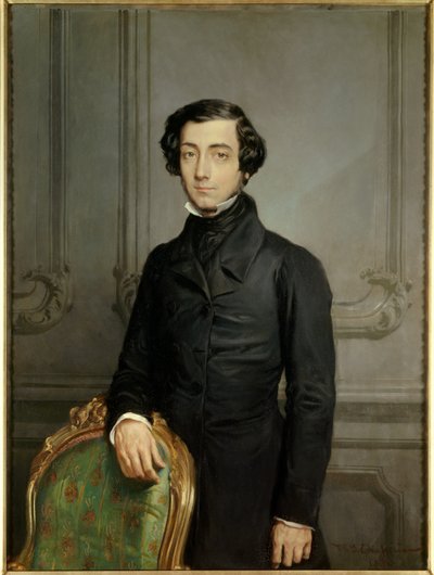 Portræt af Alexis Charles Henri Cleral de Tocqueville (1805-1859), udenrigsminister under Den Anden Republik Maleri af Theodore Chasseriau (1819-1856) af Théodore Chassériau