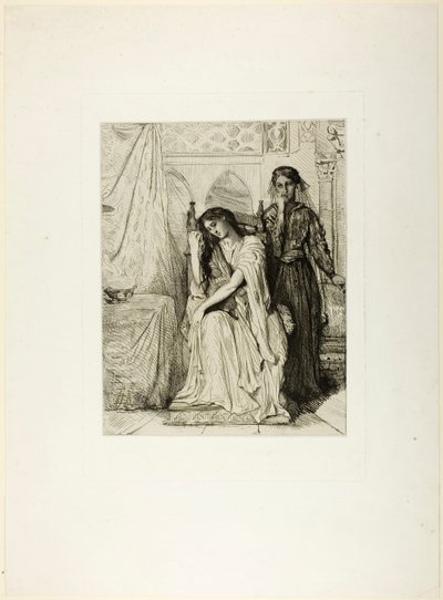 Pilesangen, tallerken ni fra Othello af Théodore Chassériau