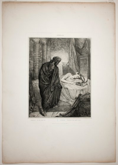 Yet She Must Die, planche 11 fra Othello af Théodore Chassériau