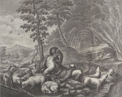 Jakob vogtede Labans flok, 1613-24. af Theodore Cruger