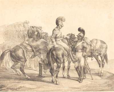 Et Parti af Livgarde af Theodore Gericault