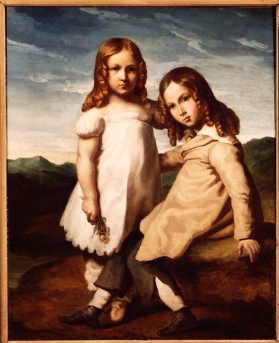 Alfred Dedreux (1810-60) som barn med sin søster, Elisabeth, 1816-17 af Theodore Gericault