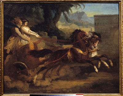 Gammelt tankræs Maleri af Theodore Gericault (1791-1824) 1808 dim.0,63x0,79 m Rouen, Musee des Beaux Arts af Theodore Gericault