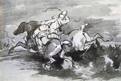 Artillerist fører sine heste ind i marken, 1913. af Theodore Gericault