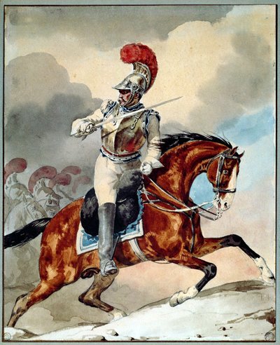 Carabinier officer giver ordre om at lade sig oplade af Theodore Gericault