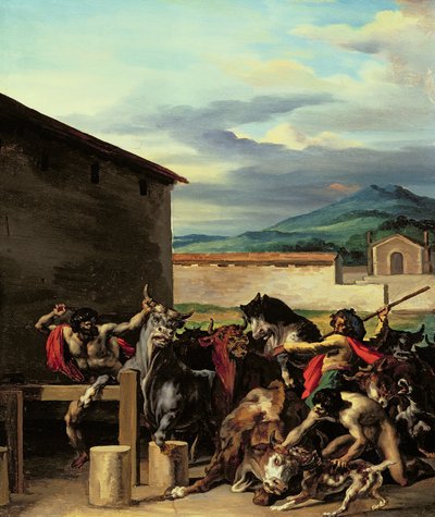 Kvægmarked af Theodore Gericault