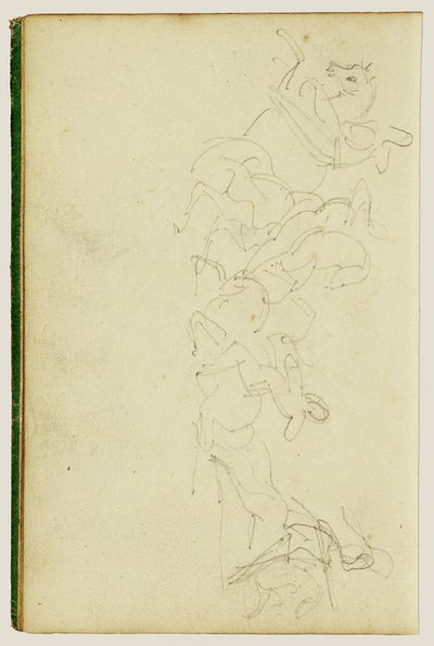 Kavaleriskærmydsel med fire ryttere af Theodore Gericault