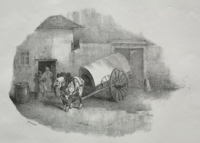 Vognhest trukket ud af silt af Theodore Gericault