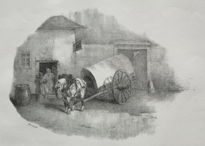 Vognhest trukket ud af silt. af Theodore Gericault