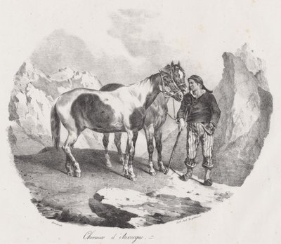 Heste fra Auvergne (Auvergne-heste) af Theodore Gericault