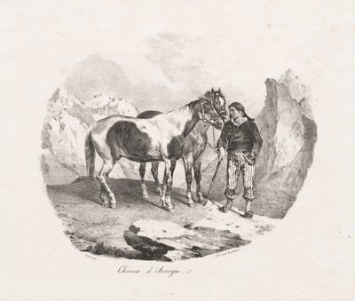 Heste i Auvergne, 1822. af Theodore Gericault