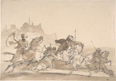 Kamp mellem orientalske ryttere af Theodore Gericault