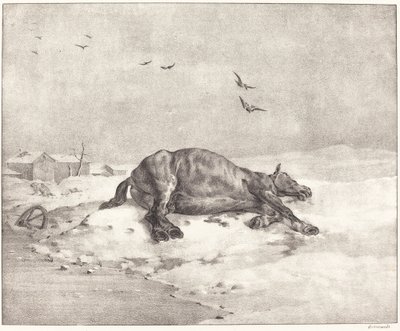 Død Hest af Theodore Gericault