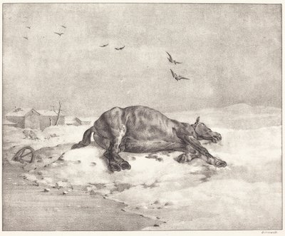 Død hest af Theodore Gericault