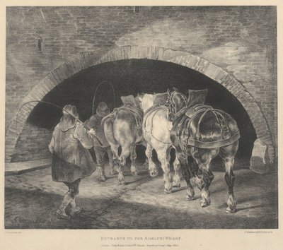 Indgangen til Adelphi Wharf af Theodore Gericault