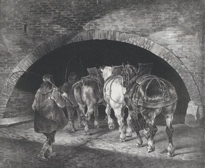 Indgang til Adelphi Wharf, 1821 af Theodore Gericault