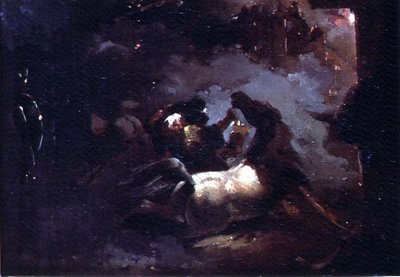 Episode fra kampagnen i Egypten (olie på papir) af Theodore Gericault
