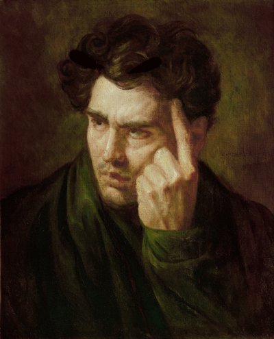 George Gordon Lord Byron, digter (olie på lærred) af Theodore Gericault