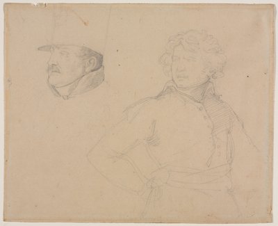 Géricault - Studie af to soldater, 1818-1819 af Theodore Gericault