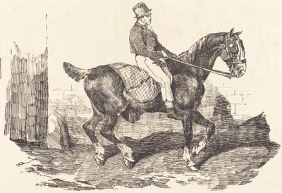 Groom monteret på en vogn-hest af Theodore Gericault
