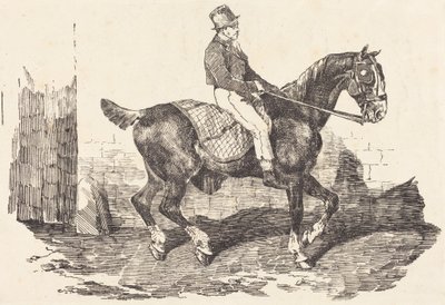 Stalddreng på en karet-hest (Cheval de carrosse monte par un palfrenier) af Theodore Gericault