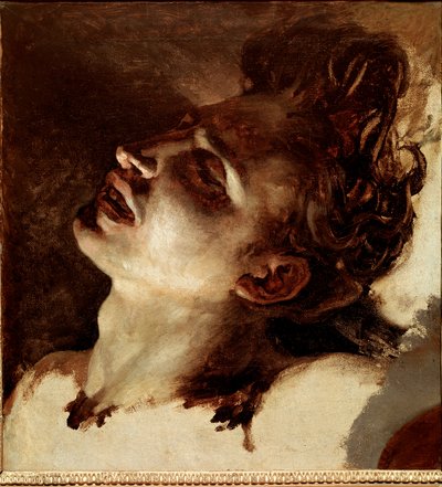 Hoved af en død ung mand Maleri af Jean Louis Theodore Gericault (1791-1824) 1800-tallet søn. 31x33 cm Rouen, Musee des Beaux Arts af Theodore Gericault