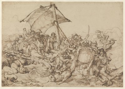 Flåden med de skibbrudne fra fregatten »De Médusa« af Theodore Gericault